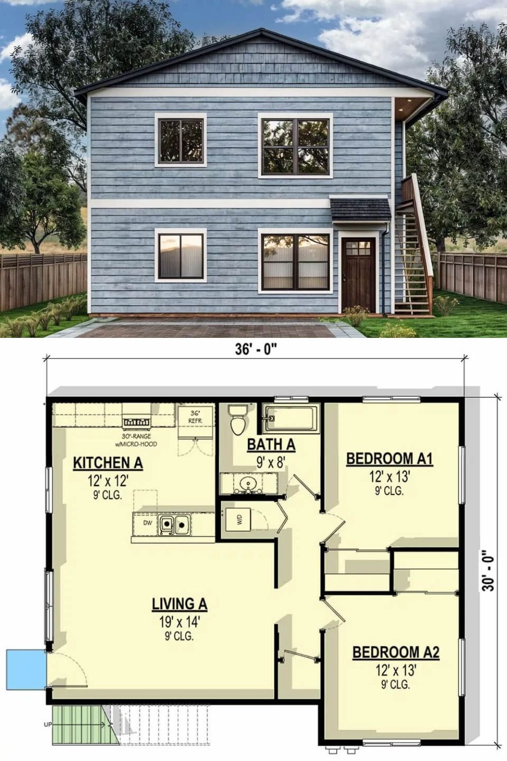 Clad in a classic clapboard siding, this charming traditional duplex perfectly balances affordability and functionality, making it an excellent choice for lower to moderate-income areas. The design provides identical layouts for both upper and lower units, ensuring comfort and practicality for residents.