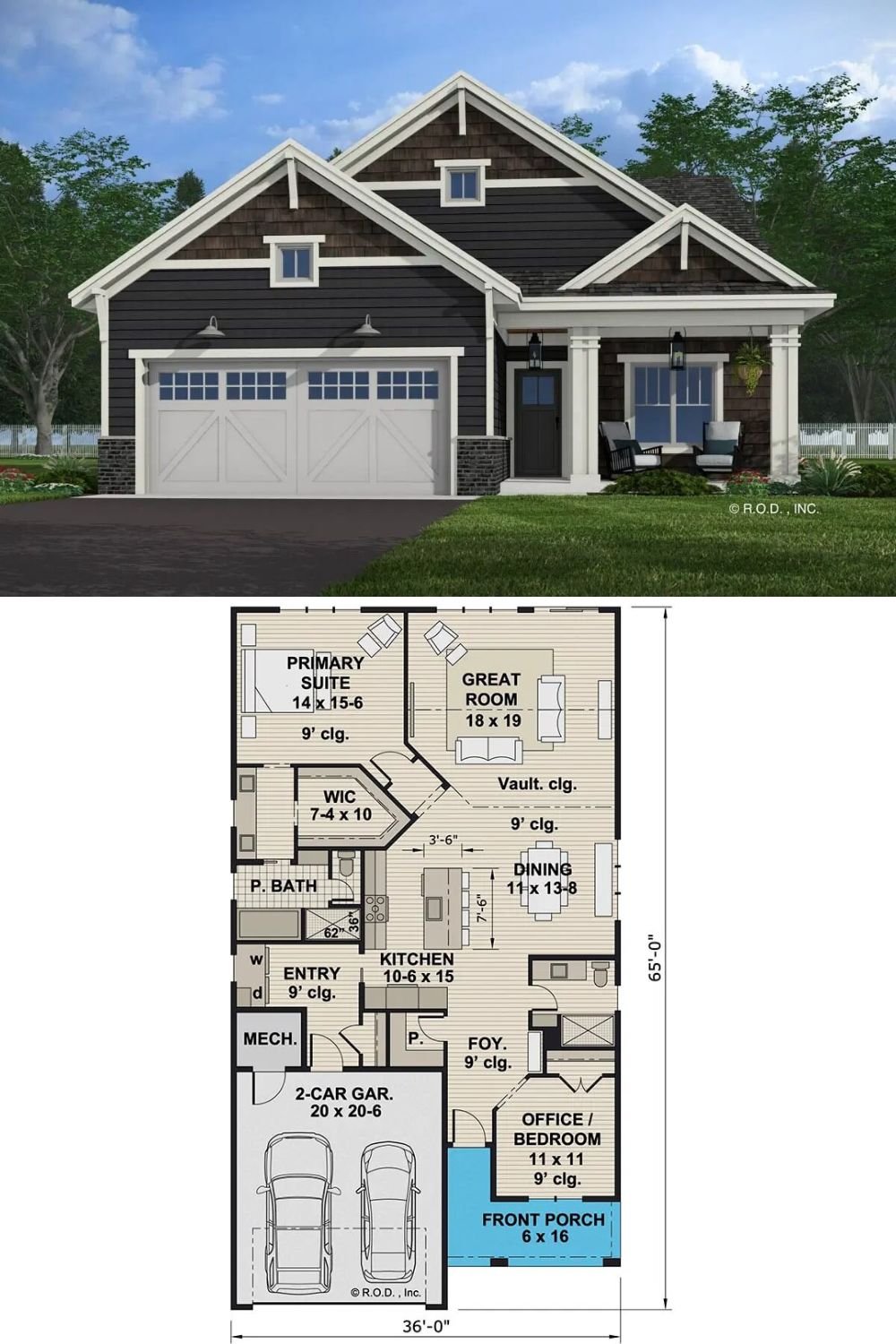 This 2-bedroom traditional home boasts a charming exterior, combining clapboard siding, cedar shakes, and brick accents for timeless curb appeal. It includes a welcoming front porch and a double garage that connects to the home via a practical mudroom.