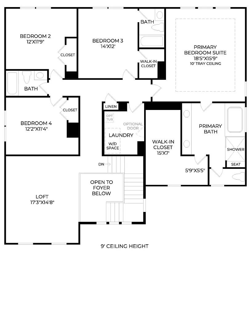 Second Level Floor Plan