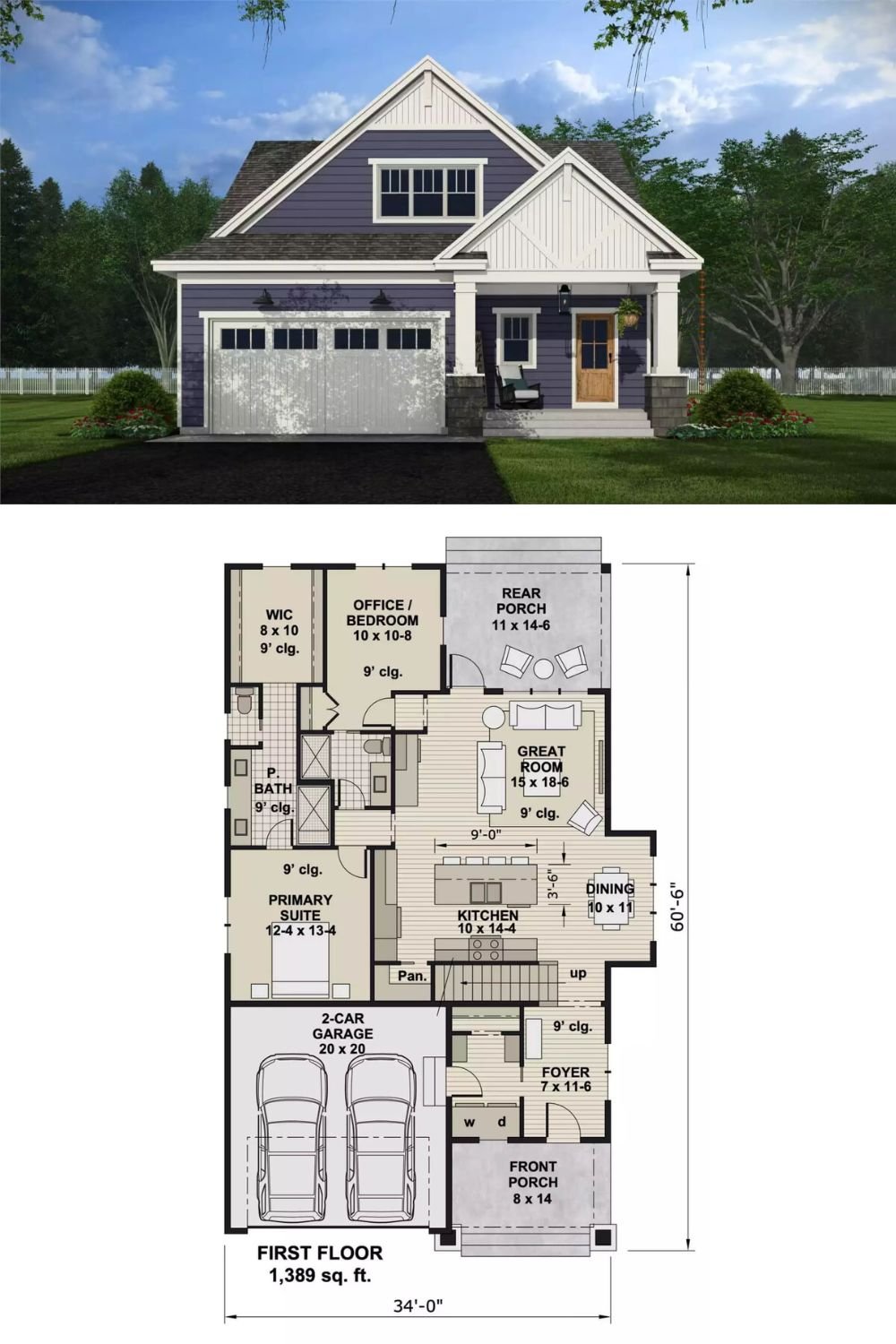 This charming 3-bedroom country-style home combines timeless appeal with modern convenience. Its exterior features classic clapboard siding, multiple gables, and a welcoming front porch supported by stately columns, creating an inviting facade. A 2-car garage connects to the home through a practical mudroom