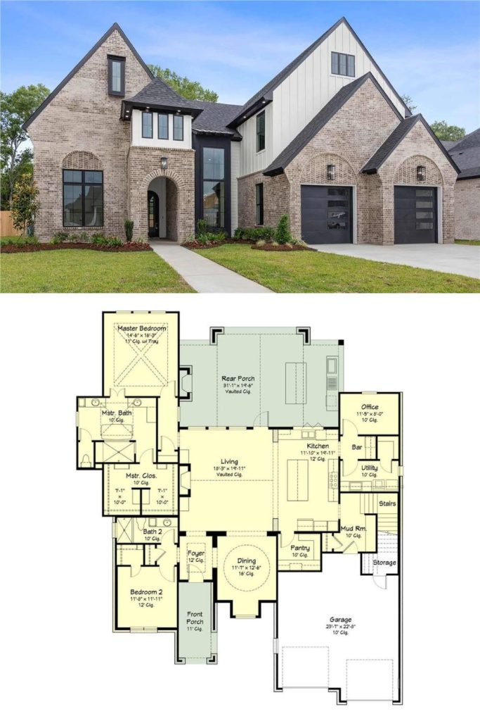 European-Style 4-Bedroom Home with Bar and Open-Concept Living (Floor ...