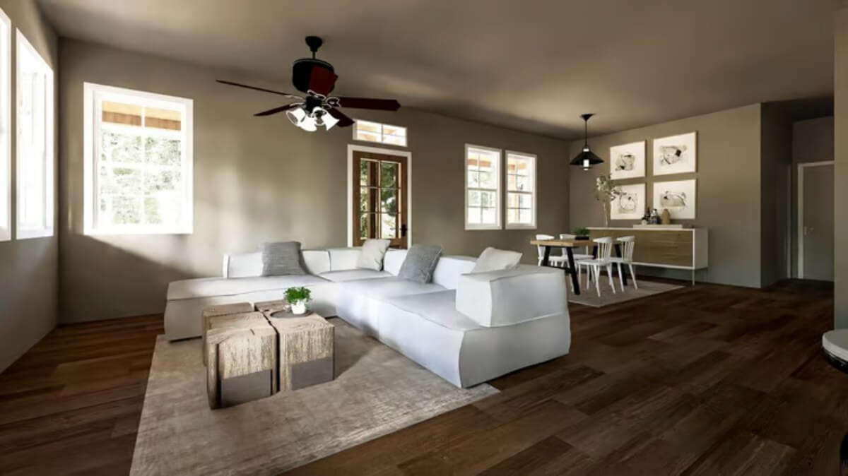 Living Room and Dining Area