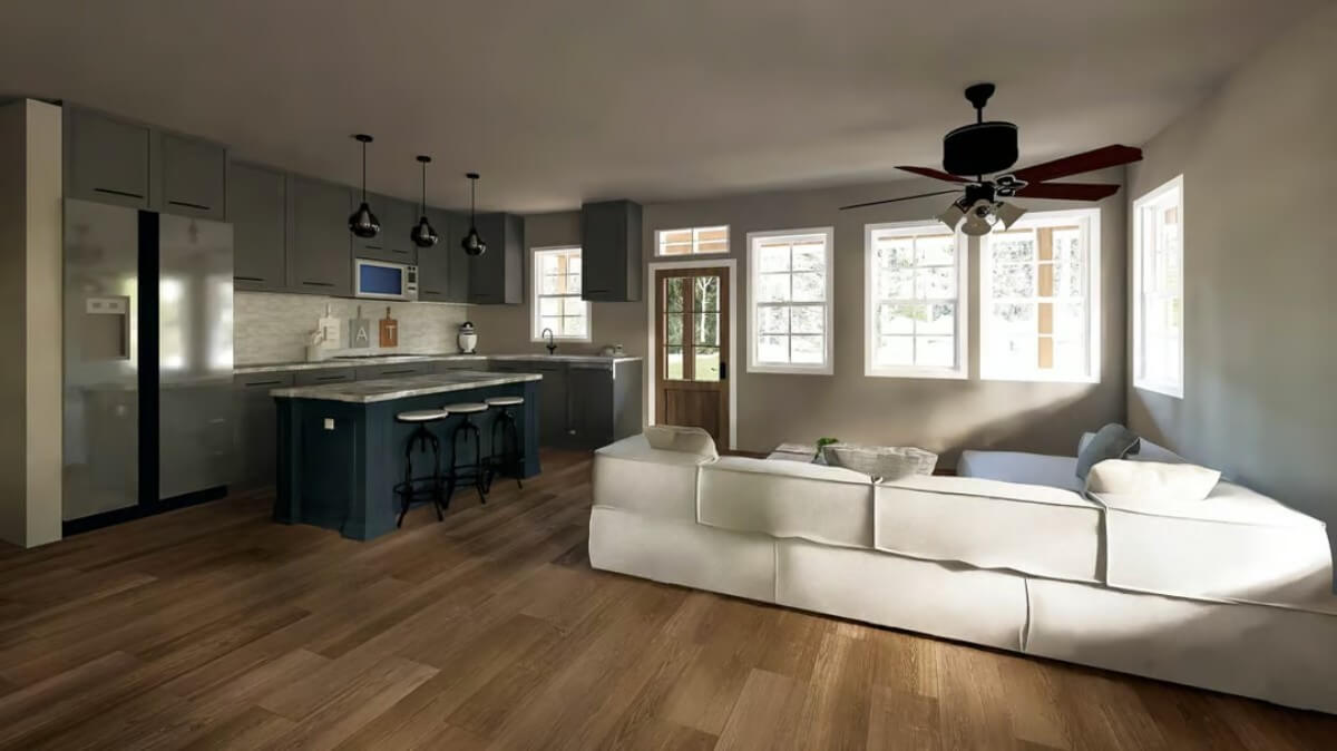Living Room and Kitchen