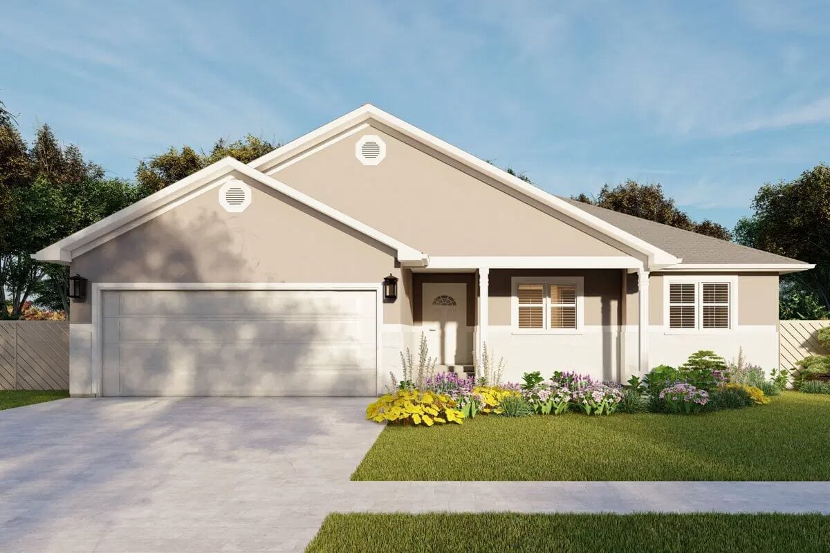 3-Bedroom Hill Country Home with Open Living Space and Optional Finished Basement (Floor Plan)