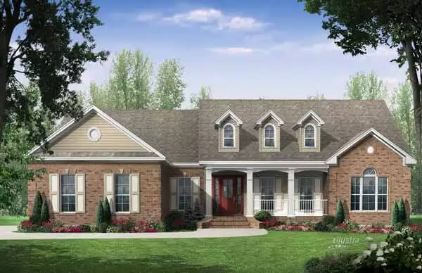 The Peacan Meadow 3-Bedroom Country Home for a Corner Lot with Open Concept Design (Floor Plan)