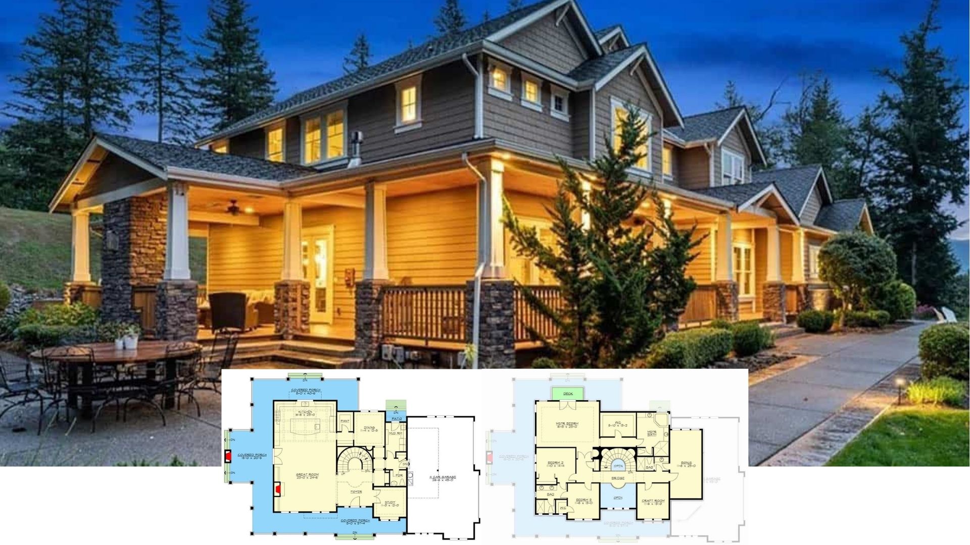 Uncover the Endless Charm of these 10 Northwest-Style House Plans with 3 Bedrooms (2D Floor Plans)