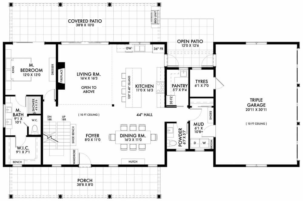 Main Level Floor Plan