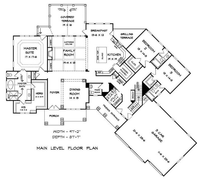Main Level Floor Plan