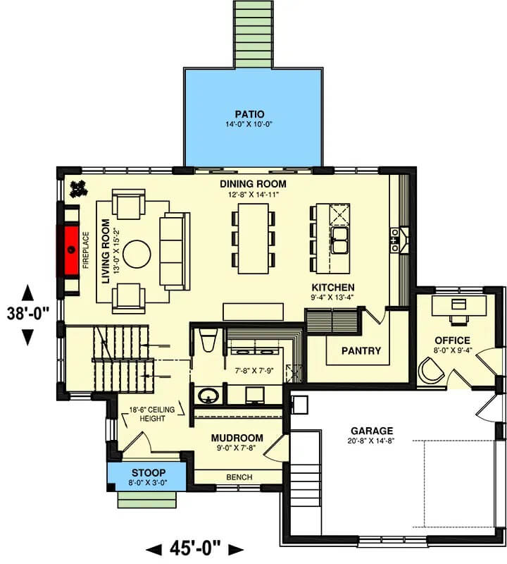 Main Level Floor Plan