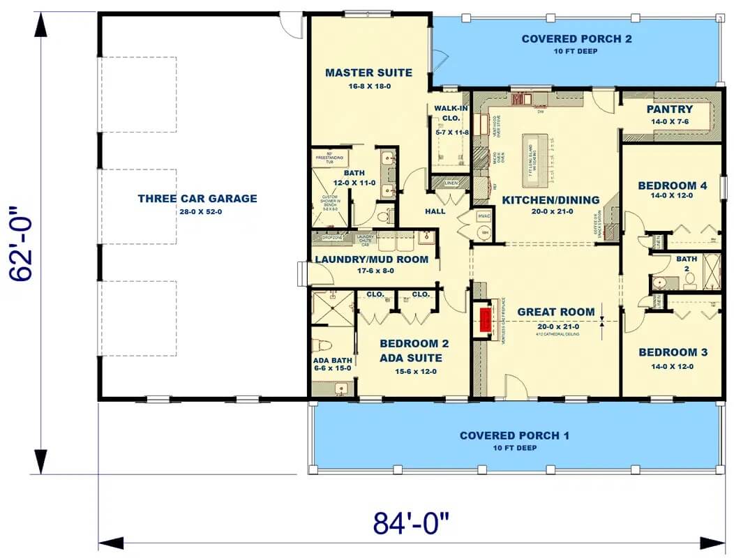 Main Level Floor Plan