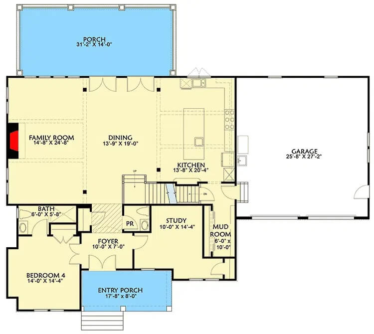 Main Level Floor Plan
