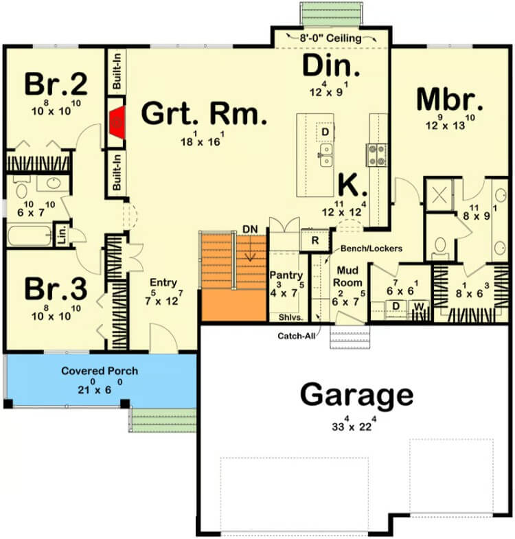 Main Level Floor Plan