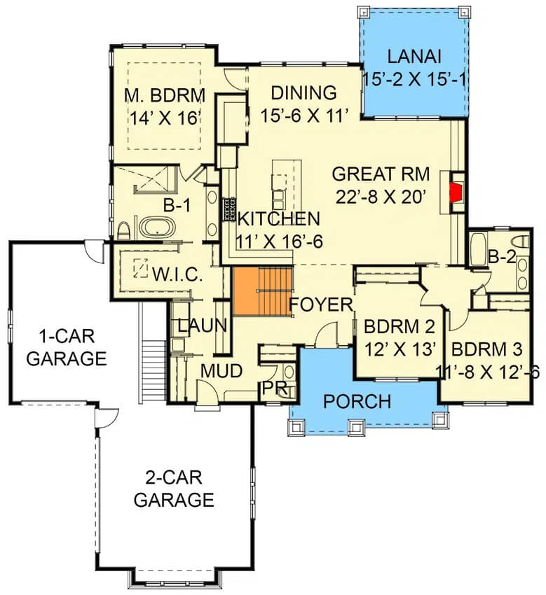 Main Level Floor Plan