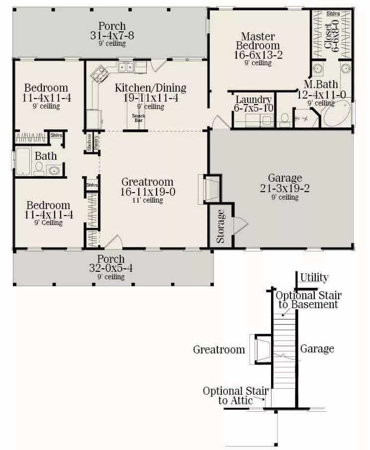 Main Level Floor Plan