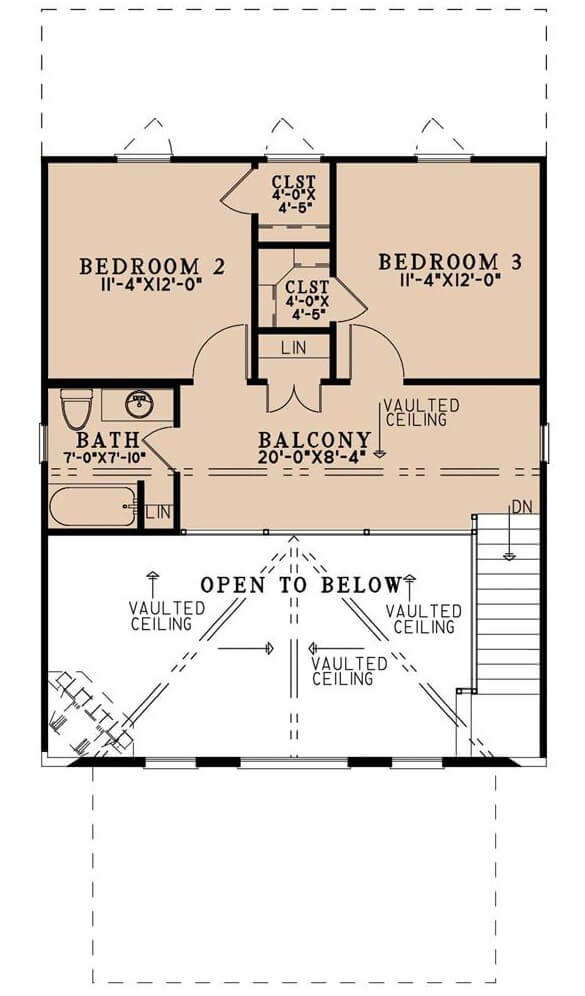 Second Level Floor Plan