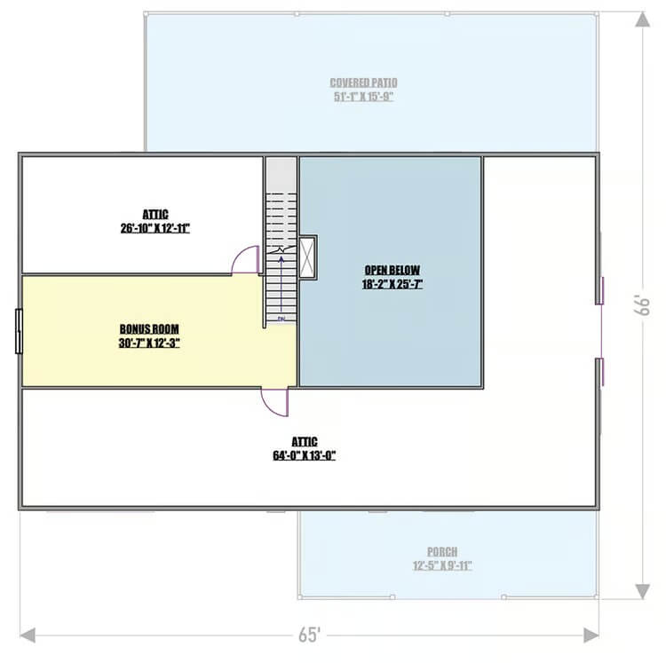 Second Level Floor Plan