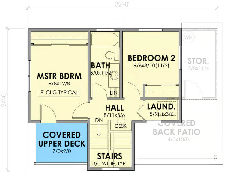 Second Level Floor Plan