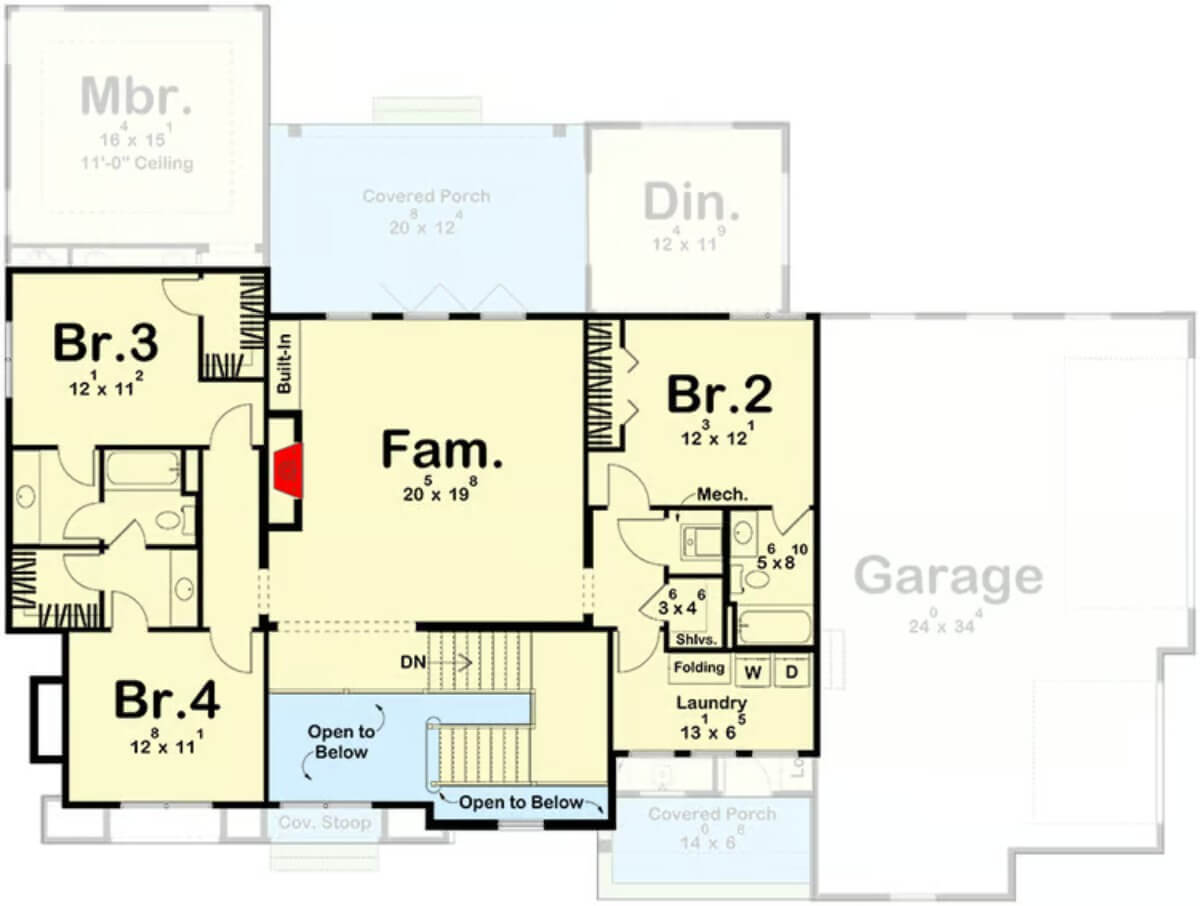Second Level Floor Plan