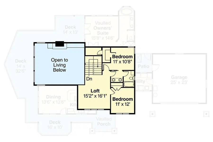 Second Level Floor Plan