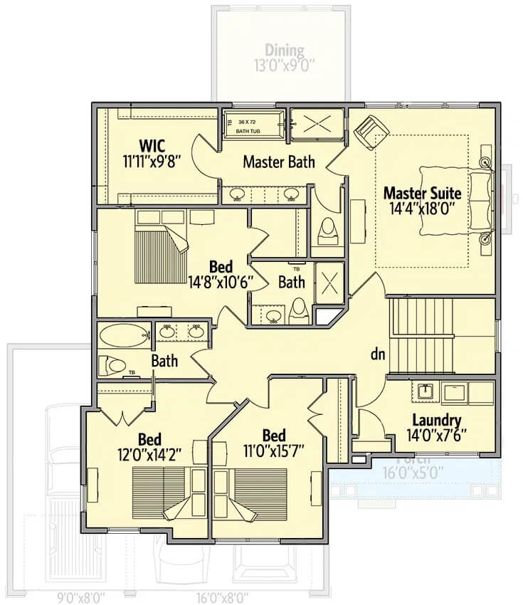 Second Level Floor Plan