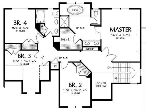Second Level Floor Plan