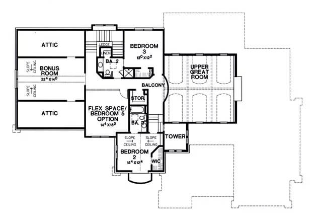 Second Level Floor Plan