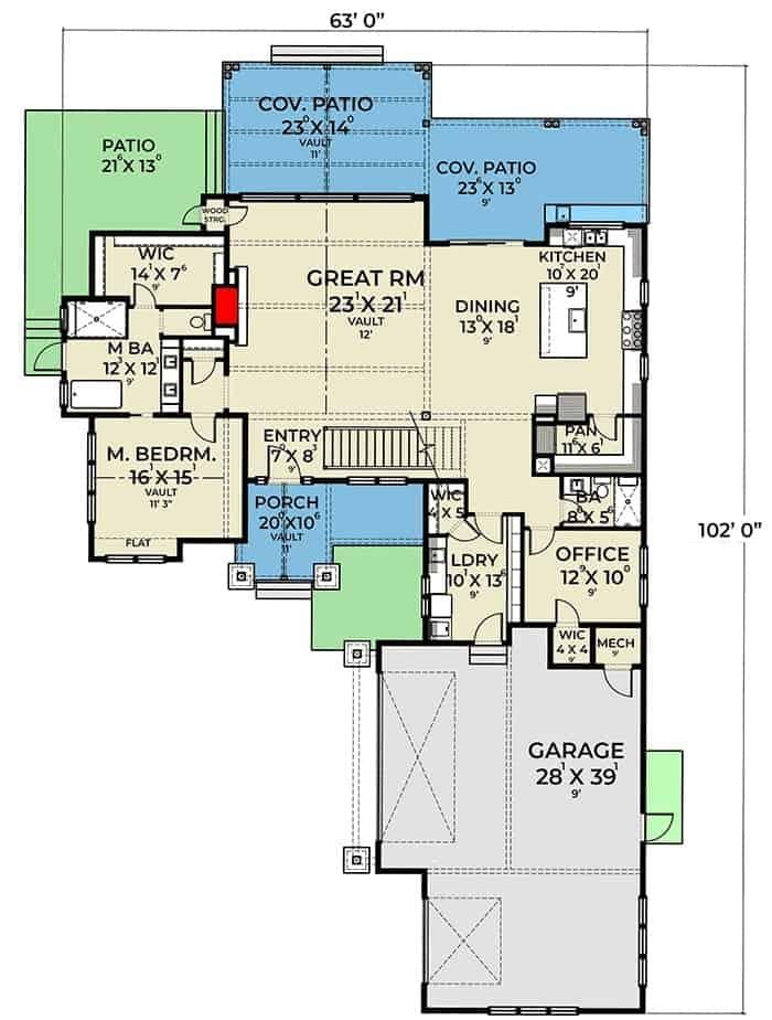 Explore the Expansive Great Room and Dual Patios