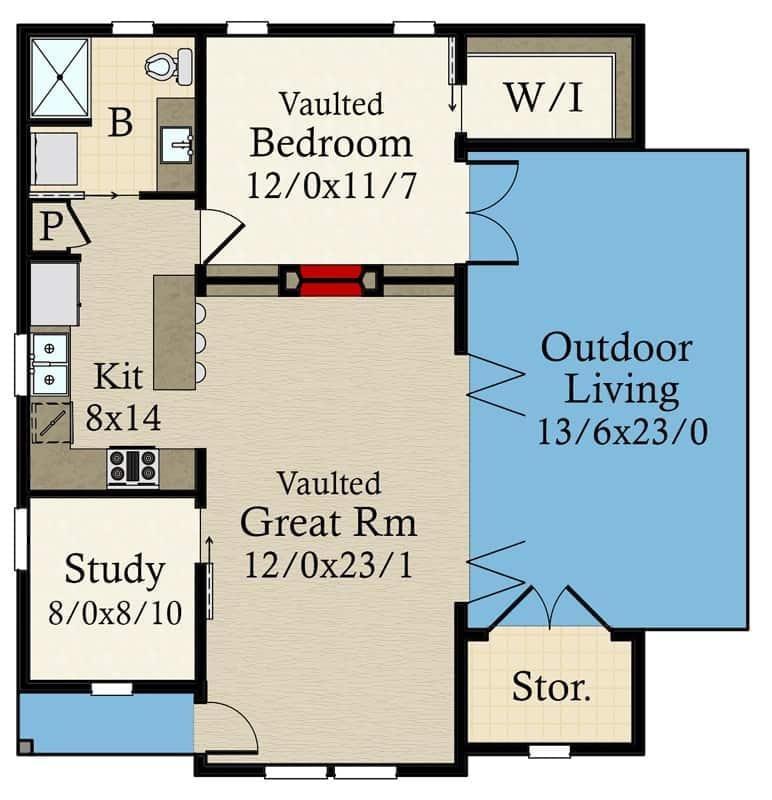 Explore This Floor Plan with Vaulted Great Room and Expansive Outdoor Living Space