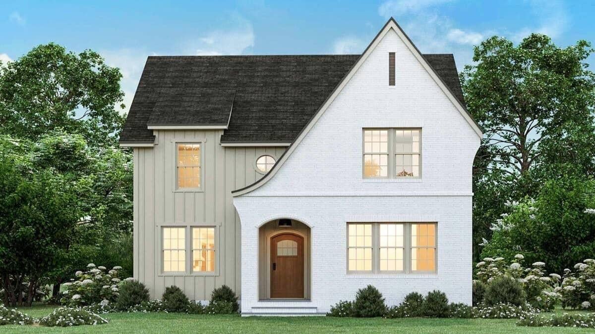 Classic Meets Contemporary: Notice the Elegant Arched Entryway