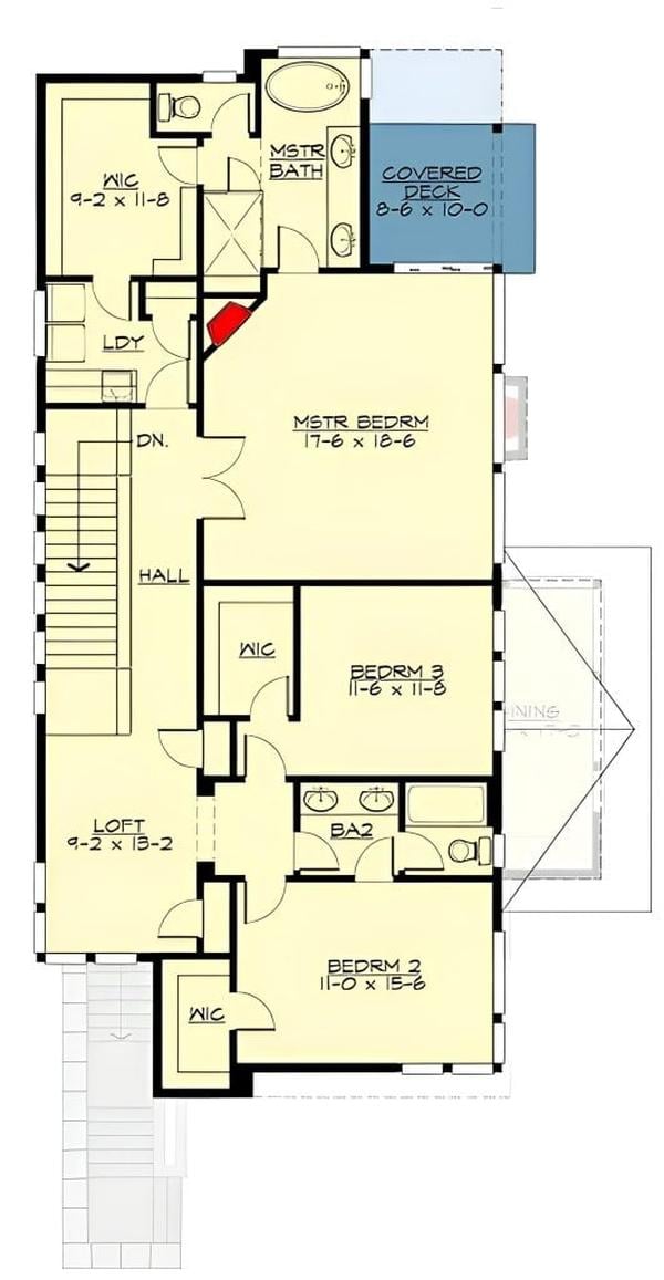 Explore This Second-Floor Layout with a Cozy Loft Area