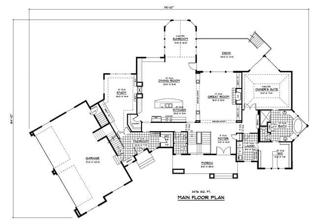 Explore the Functional Flow of This Main Floor Plan
