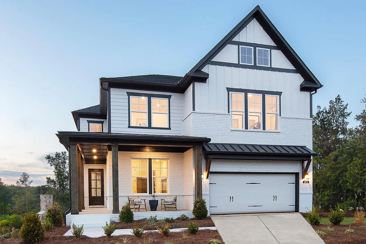 Cottage-Style 5-Bedroom Home with Loft and Covered Front Porch (3,320 Sq. Ft. Floor Plan)