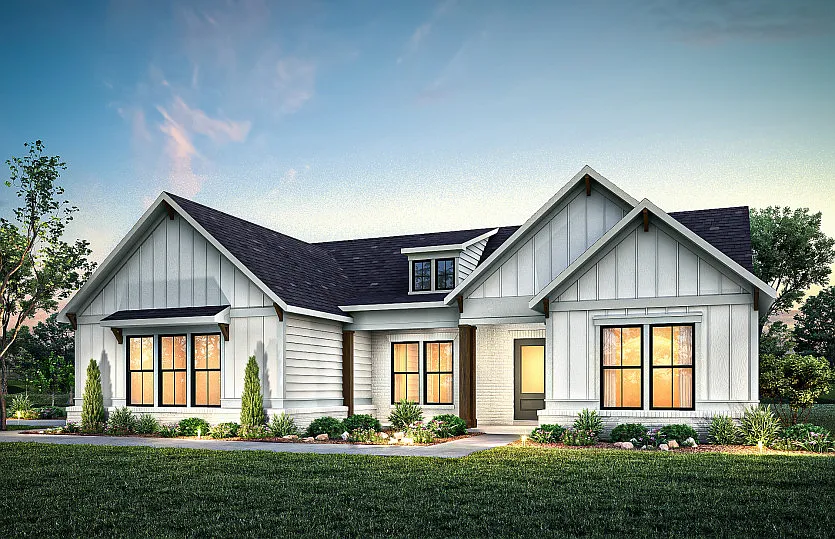 Farmhouse-Style 3-Bedroom Home with Covered Patio and 2-Car Side Entry Garage (2,430 Sq. Ft. Floor Plan)