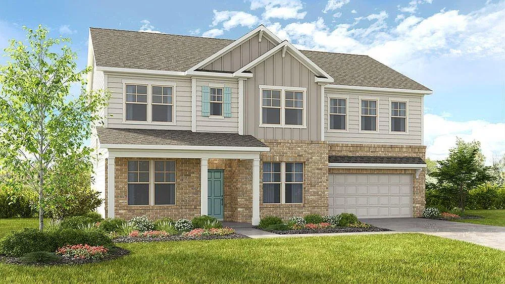 Traditional 5-Bedroom Home with Open Concept Living and Covered Front Porch