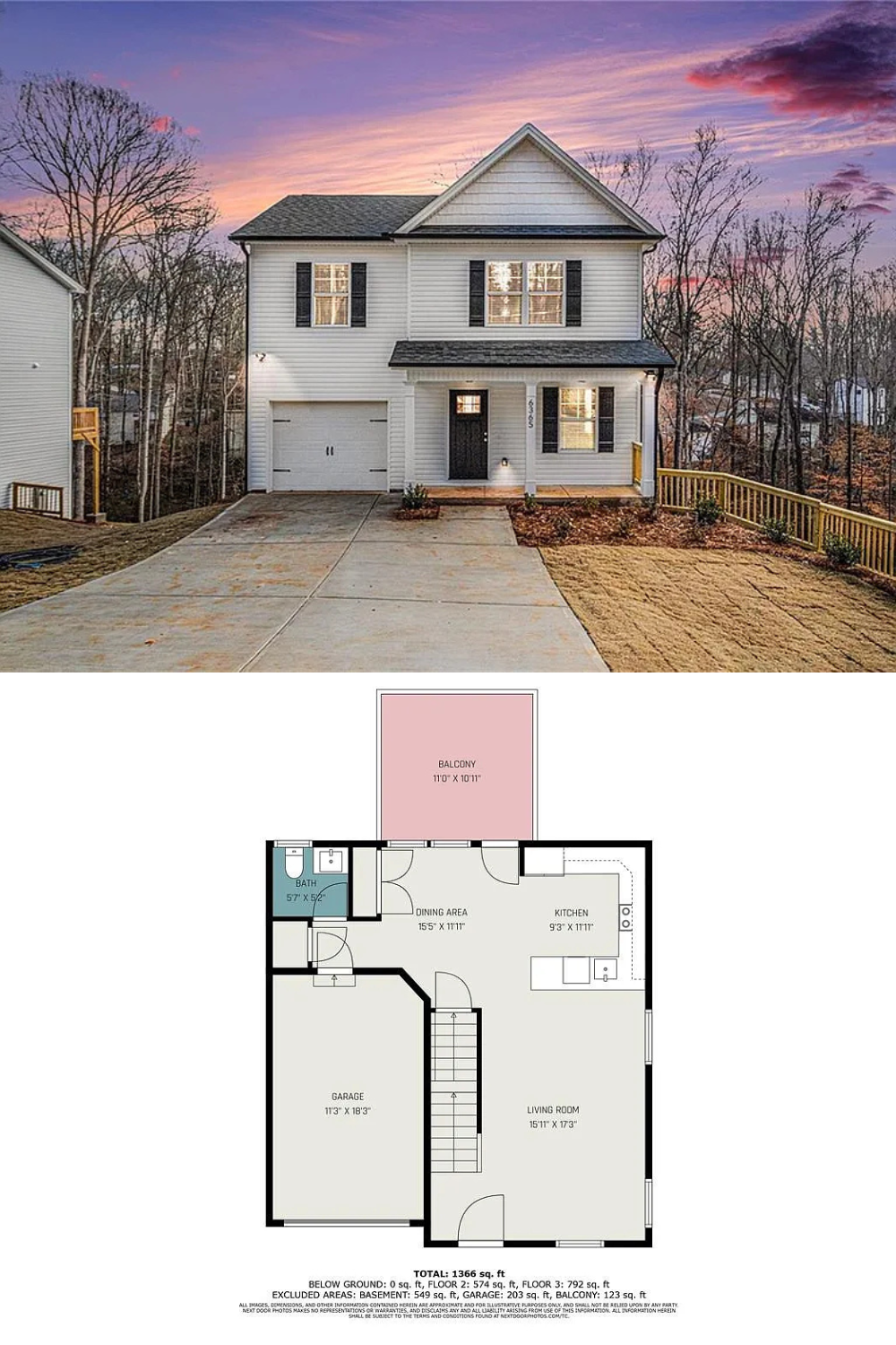 Traditional 3-Bedroom Cape Cod Home with Balcony and Unfinished Basement