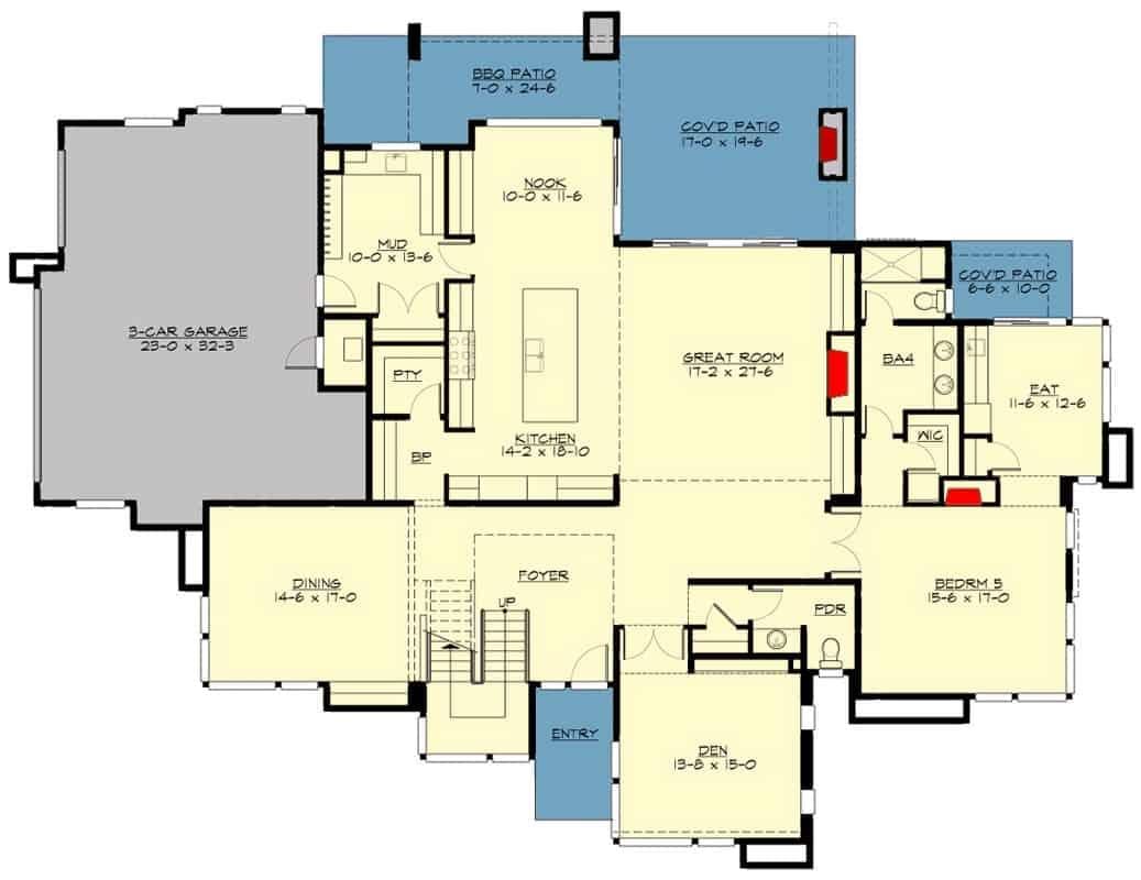 Explore the Open Layout with a Great Room at the Center