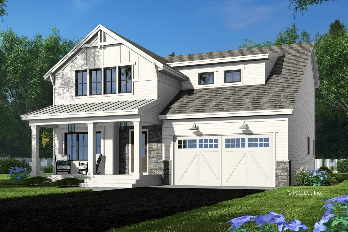 Modern Farmhouse-Style 3-Bedroom Home with Loft and Double Garage (Floor Plan)