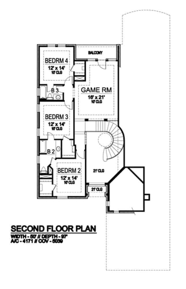 Explore the Spacious Game Room in This Second Floor Layout