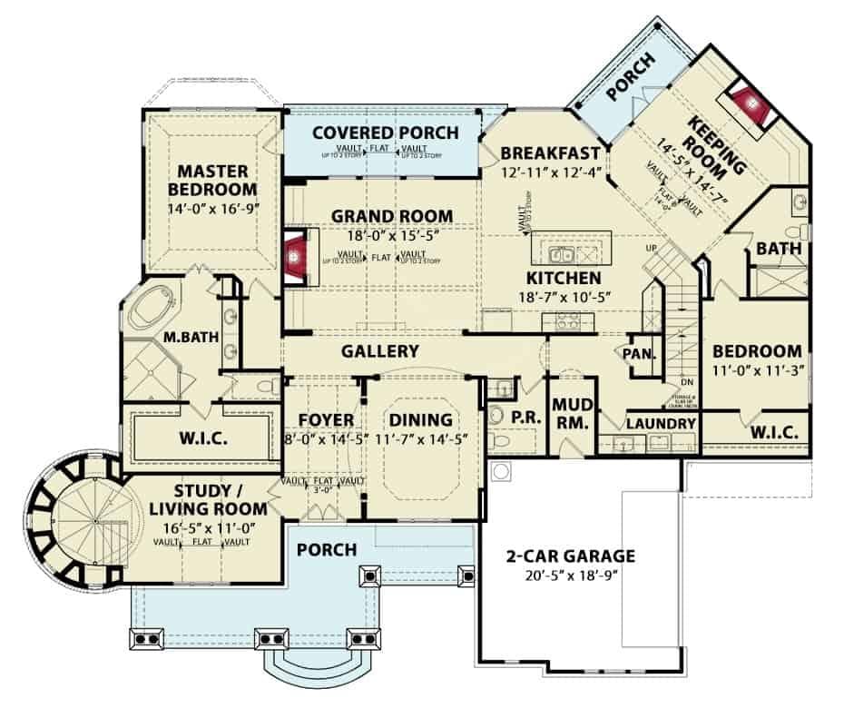 Explore the Open Flow from Kitchen to Keeping Room in This Spacious Floor Plan