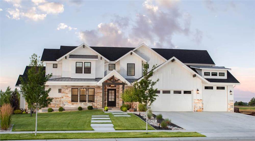 5-Bedroom Contemporary Country Home with Loft and Jack & Jill Bathroom (Floor Plan)