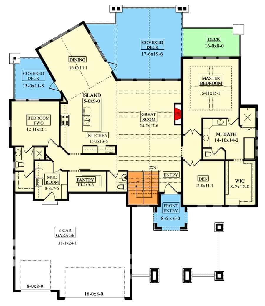 Check Out the Expansive Great Room in This Spacious Home Plan