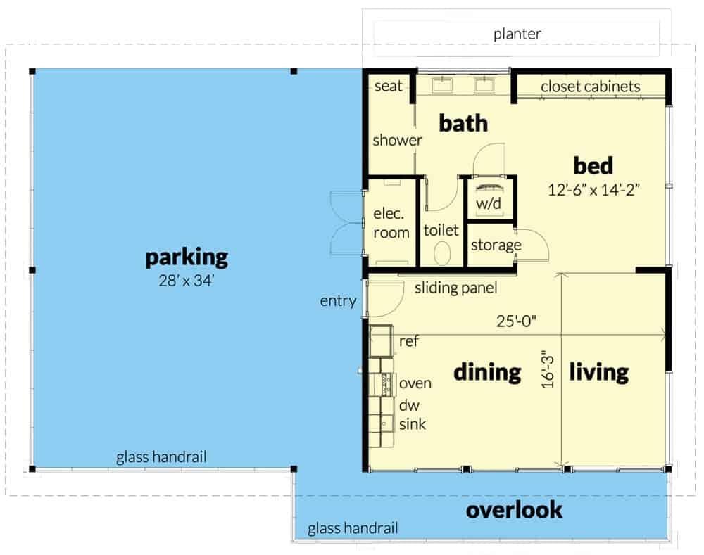 Smart Layout with Integrated Parking and Living Spaces
