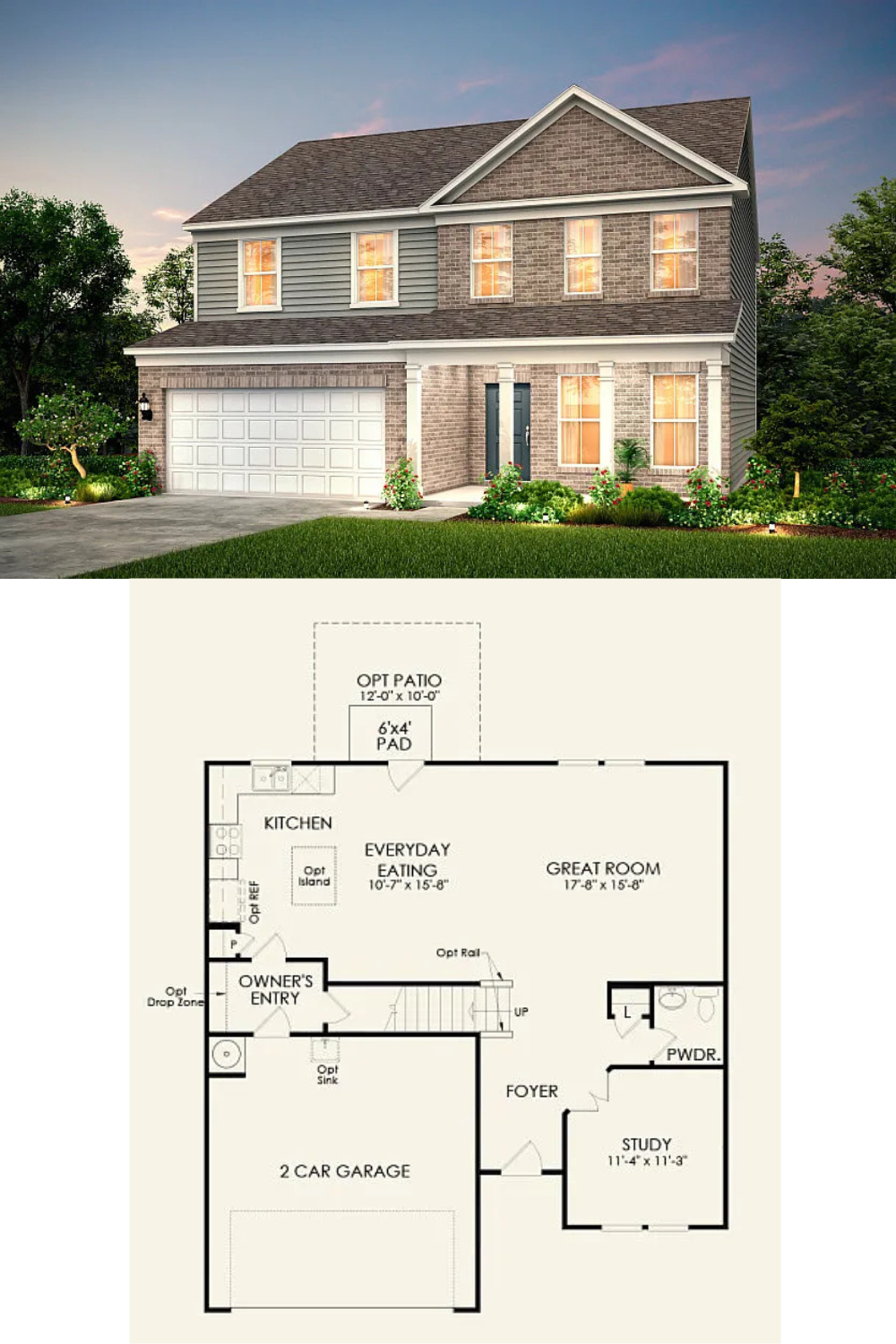3-Bedroom Single Family Home with Great Room and 2-Car Garage