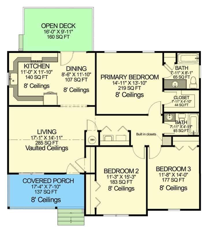 Explore This Thoughtfully Laid Out 3-Bedroom Home with Vaulted Ceilings