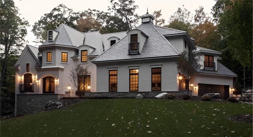 Elegant French Chateau Vibes with Mansard Roof and Dormer Windows