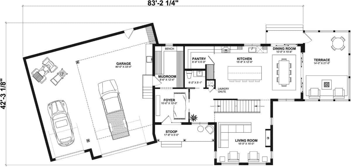 Explore the Open Layout and Spacious Garage in This Floor Plan