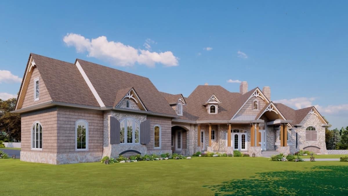 Explore the Classic Charm of a Stone Cottage-Style Home