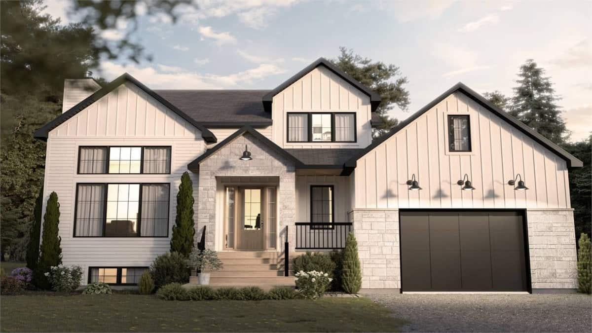 Classic Meets Contemporary: A Farmhouse with Striking Rooflines