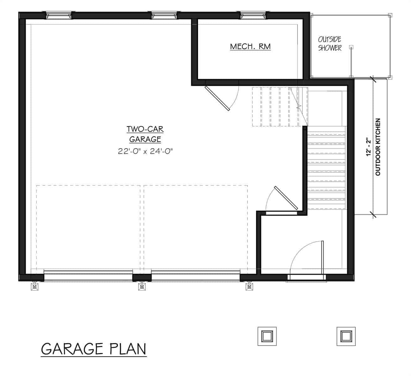 Check Out This Functional Two-Car Garage with Adjacent Mechanical Room