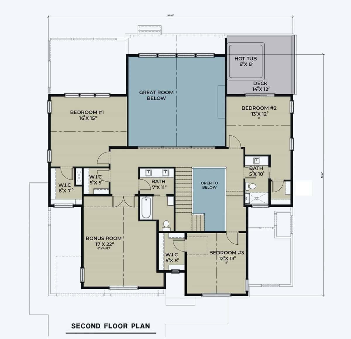 Explore the Spacious Second Floor with a Bonus Room and Hot Tub Deck